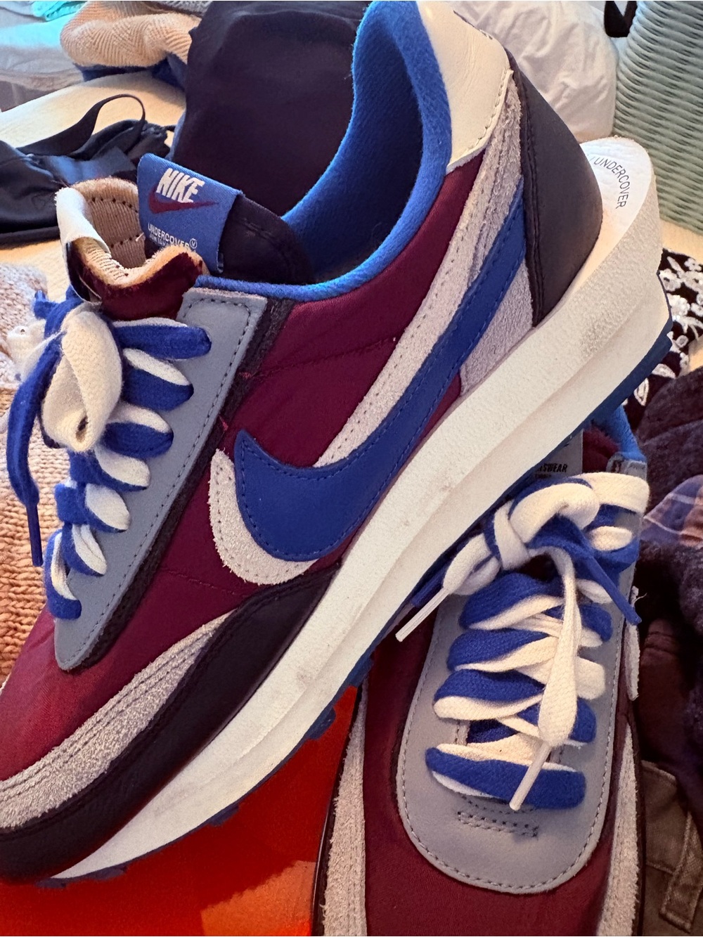 Nike LDWaffle Sneakers - Night Maroon / Team Royal